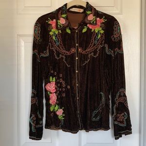 Johnny Was Velvet Shirt